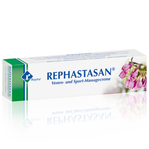 REPHASTASAN® Creme REPHASTASAN® Creme, ist eine Venen-, Sport- und Massagecreme und kombiniert wirksame pflanzliche Extrakte nach einer seit Jahrzehnten bewährten Rezeptur und ist universell einsetzbar.