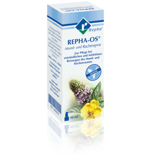REPHA-OS® Mundspray REPHA-OS® Mundspray enthält diese Heilpflanzen: Myrrhe, Blutwurz, Ratanhia, Pfefferminze, Eukalyptus, Gewürznelke und Anis.