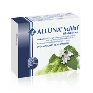Alluna Schlaf Alluna ist ein pflanzliches Arzneimittel gegen Schlafprobleme. Die Wirkstoffe sind Baldrian und Hopfen.