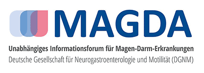 Hier ist das Logo der Magda abgebildet: MAGDA - Informationsforum für Magen-Darm-Erkrankungen